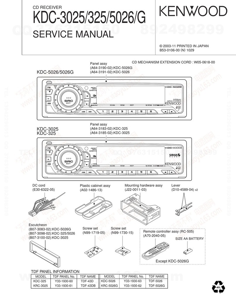Kenwood KDC-3025 Manual de usuario Kenwood KDC-3025 Manual de usuario