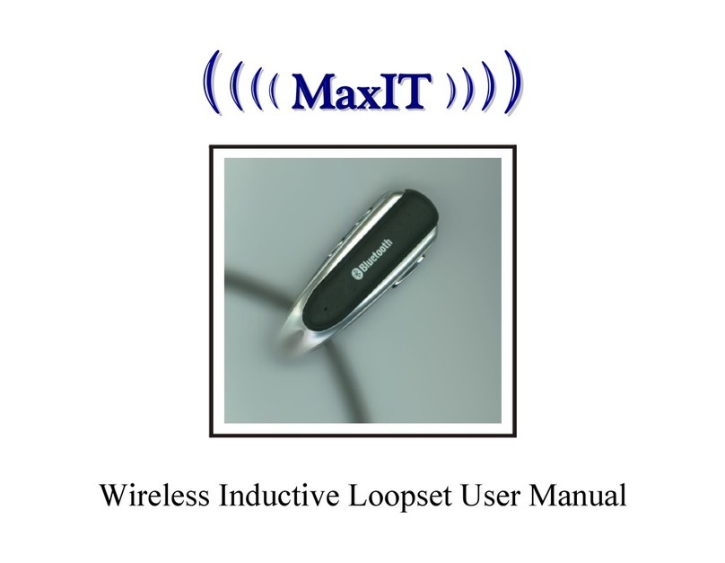 MaxIT Wireless Inductive Loopset Manual de usuario
