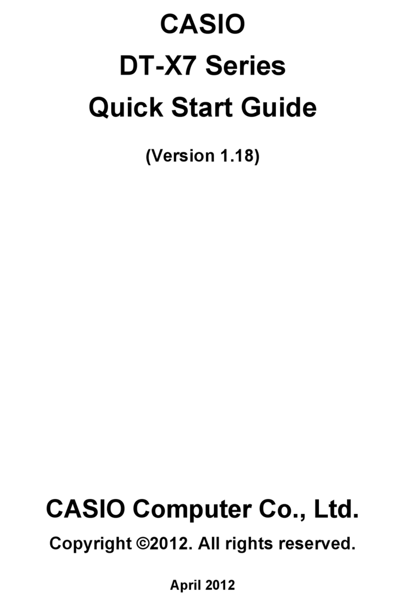 Casio DT-X7 Series Manual de usuario Casio DT-X7 Series Manual de usuario