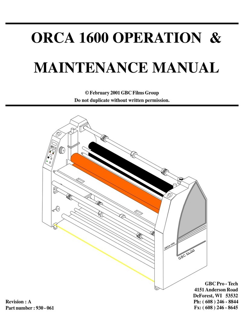 GBC Orca 1600 Manual de usuario