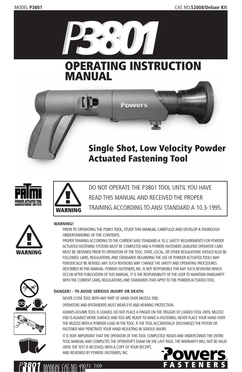 Powers P3801 Manual de instrucciones Powers P3801 Manual de instrucciones
