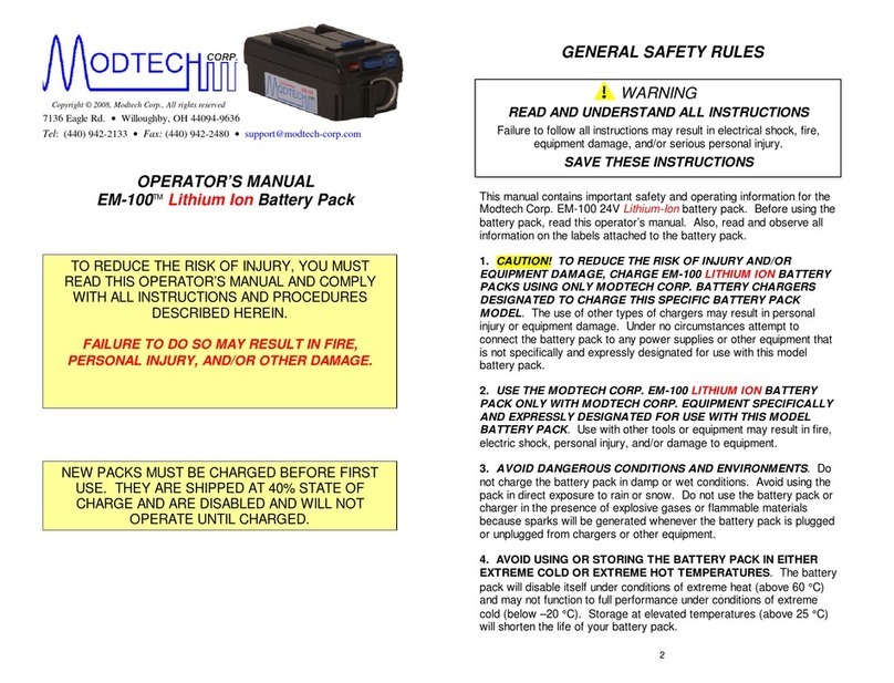 Modtech EM-100 Manual de usuario