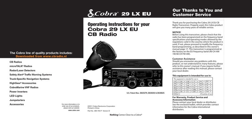 Cobra 29 LX EU Manual de usuario