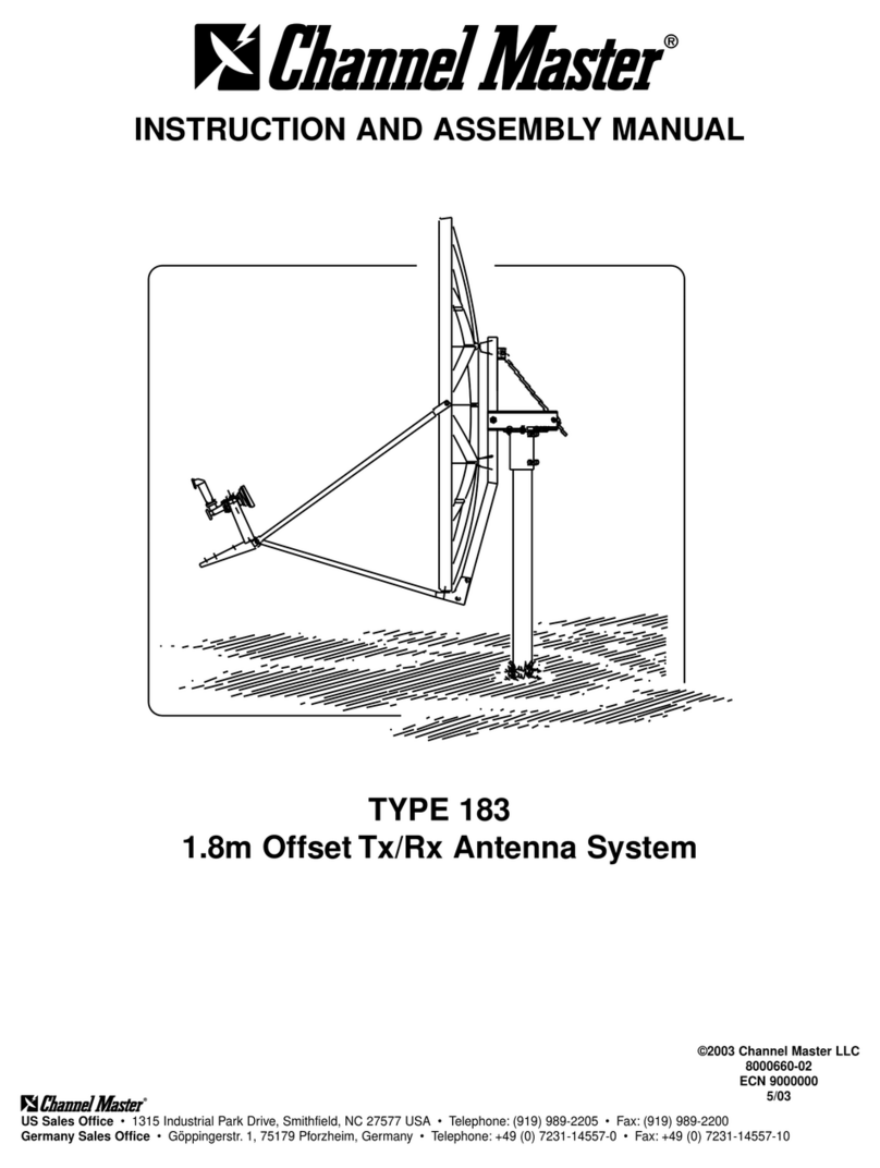 Channel Master 1.8m Offset Tx/Rx Antenna System Manual de usuario
