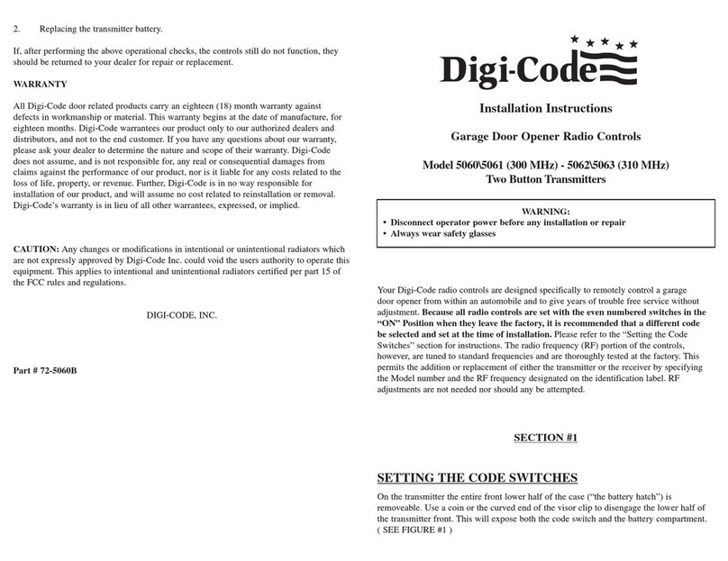 Digi-Code 5060 Manual de usuario Digi-Code 5060 Manual de usuario