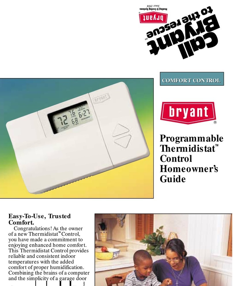 Bryant Programmable Thermidistat Manual de usuario