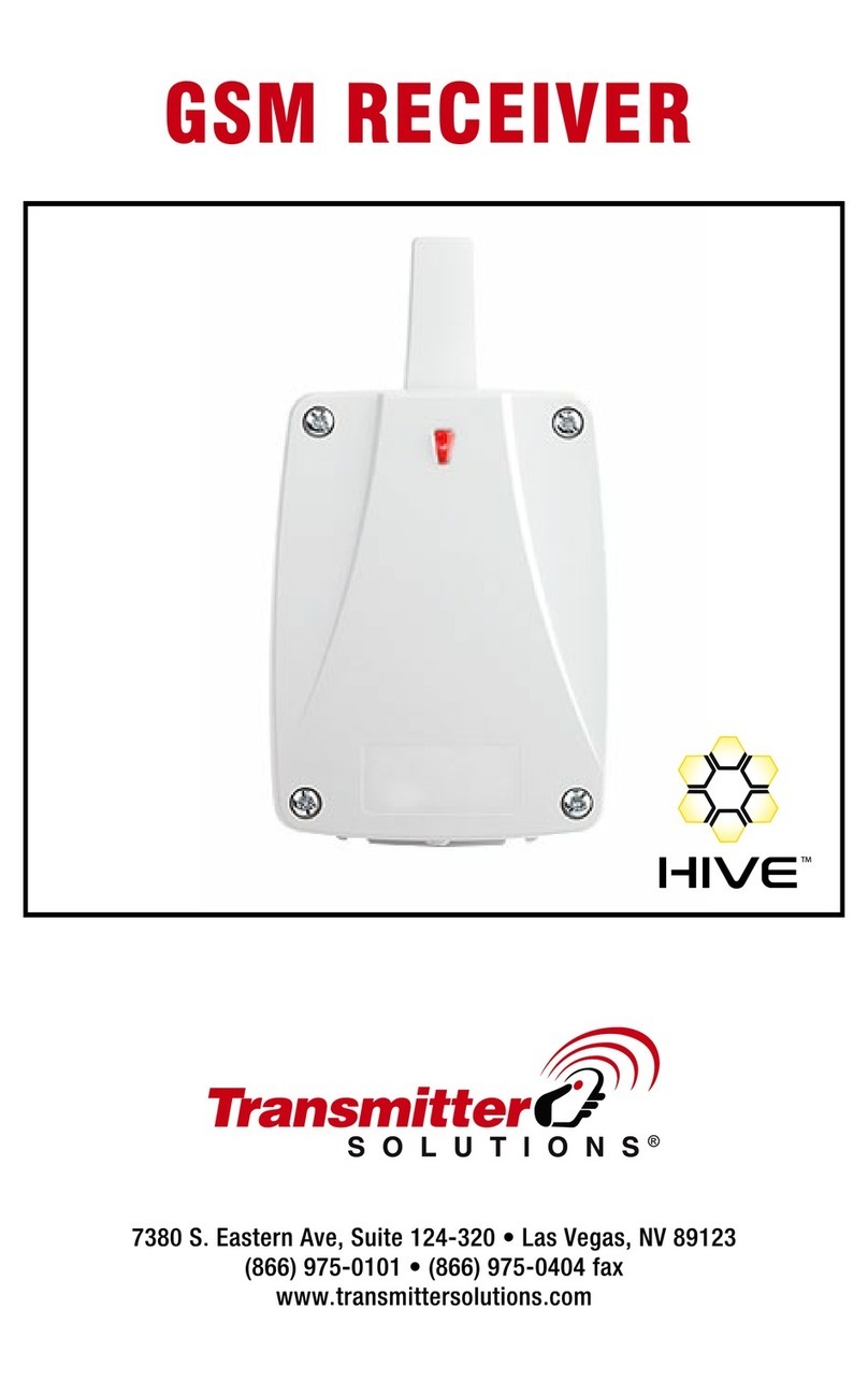 Transmitter Solutions GSM RECEIVER Manual de usuario