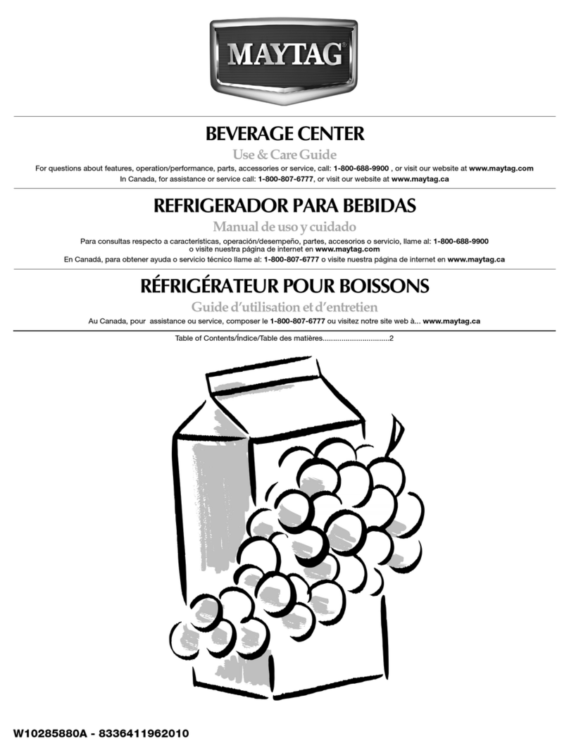 Maytag BEVERAGE CENTER Manual de usuario