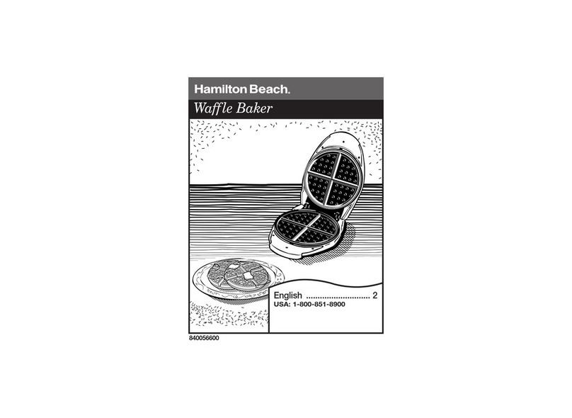 Hamilton Beach Waffle Baker Manual de usuario