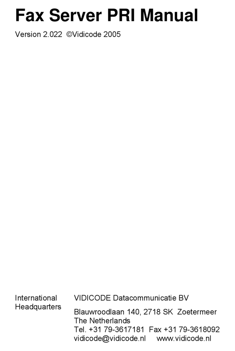 Vidicode Fax Server PRI Manual de usuario