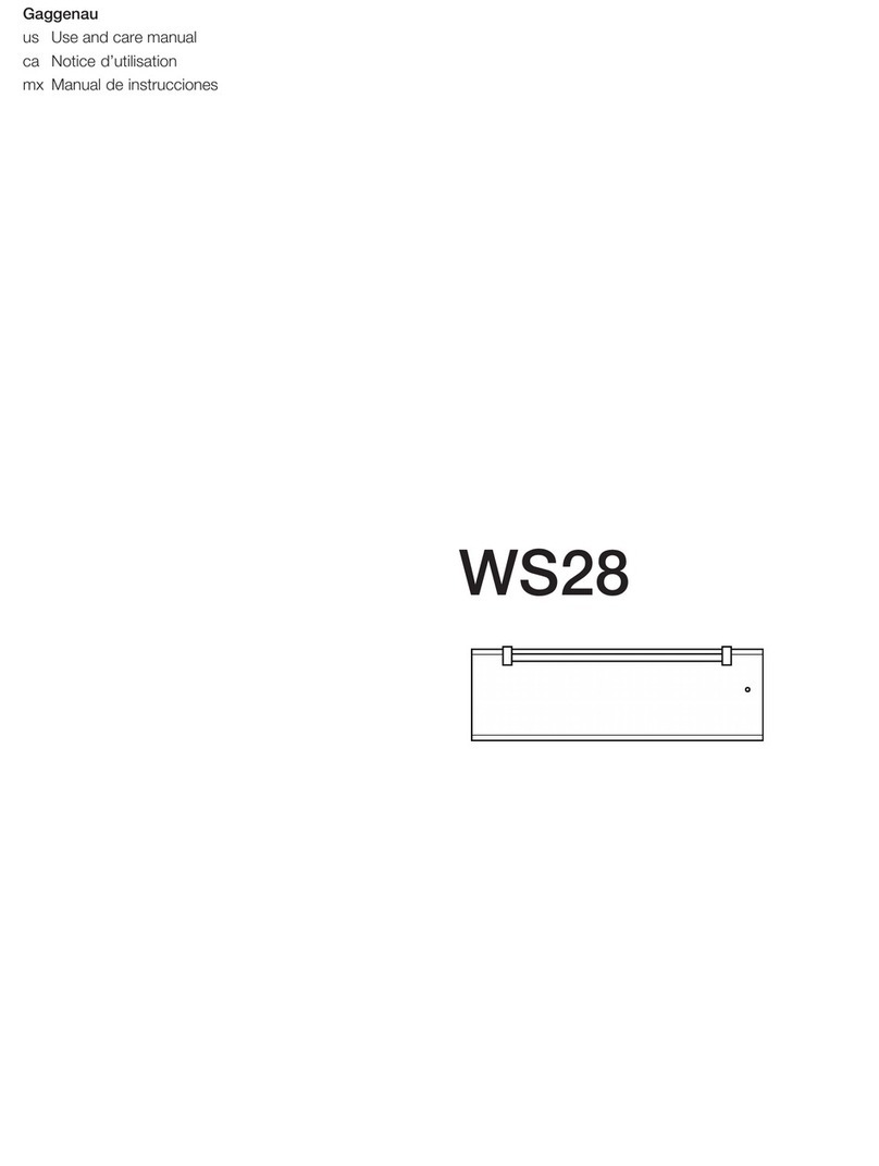 Gaggenau WS 28 Manual de usuario