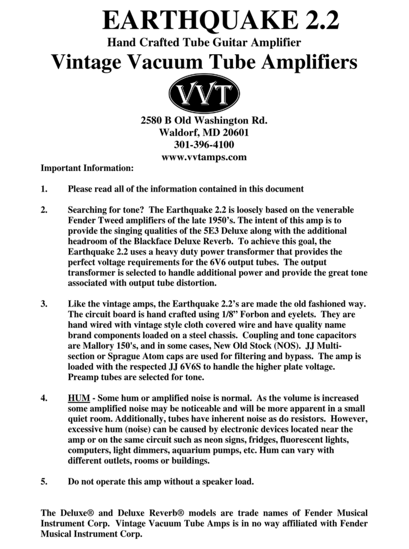 VVT Earthquake 2.2 Manual de usuario