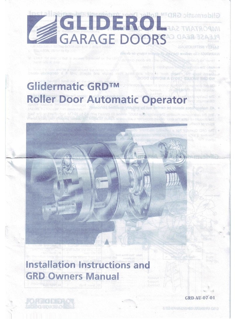 Gliderol Glidermatic GRD Guía de inicio rápido