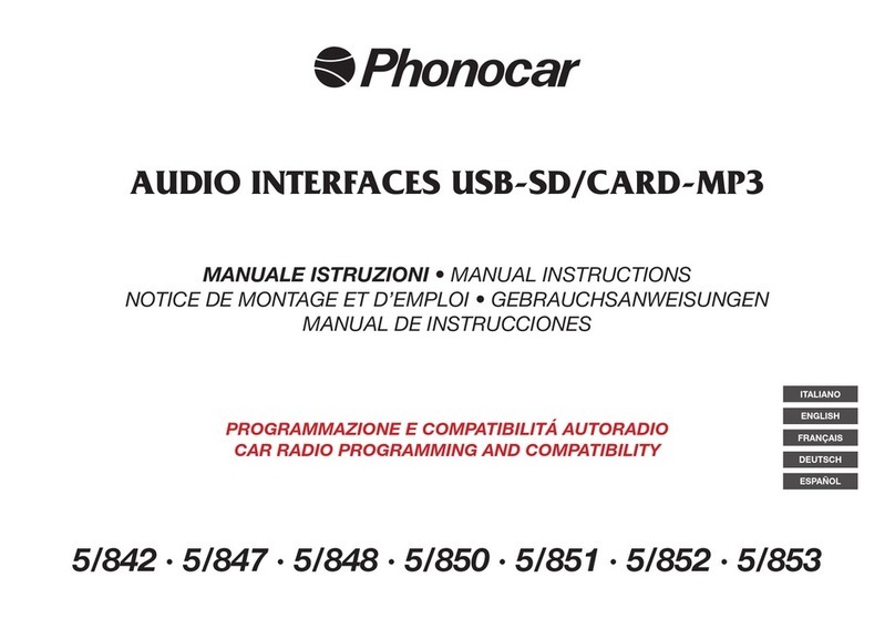Phonocar 5/842 Manual sencillo