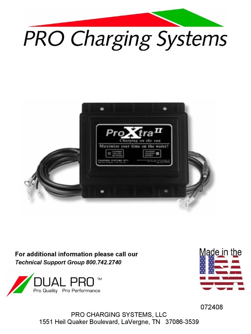 Pro Charging Systems ProXtra 1 Manual de usuario Pro Charging Systems ProXtra 1 Manual de usuario