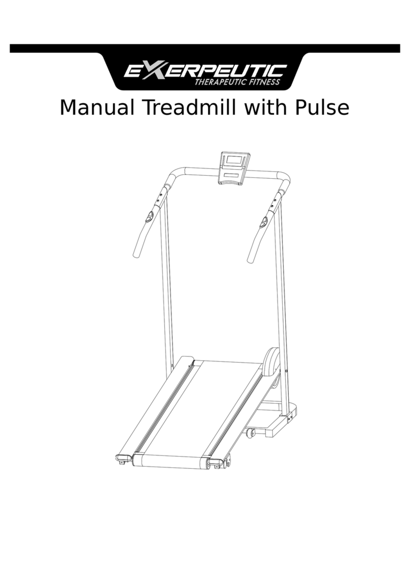 Exerpeutic Treadmill with Pulse Manual de usuario