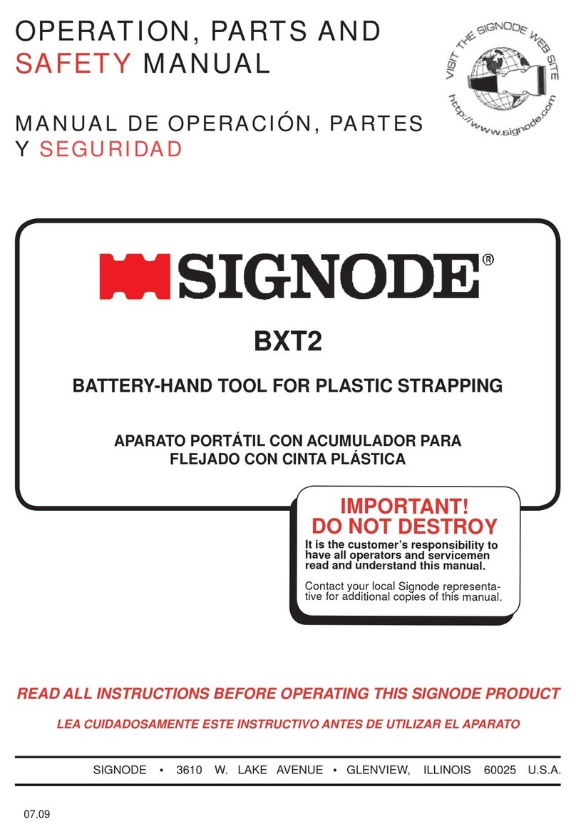 Signode BXT2 Manual de usuario