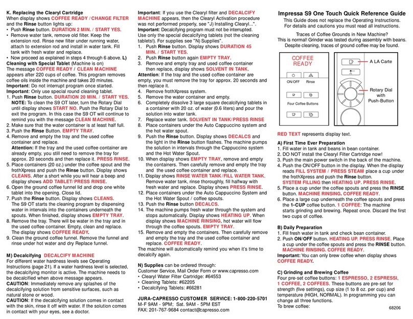 IMPRESSA S9 One Touch Manual de usuario