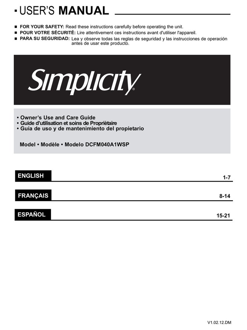 Simplicity DCFM040A1WSP Instrucciones de montaje