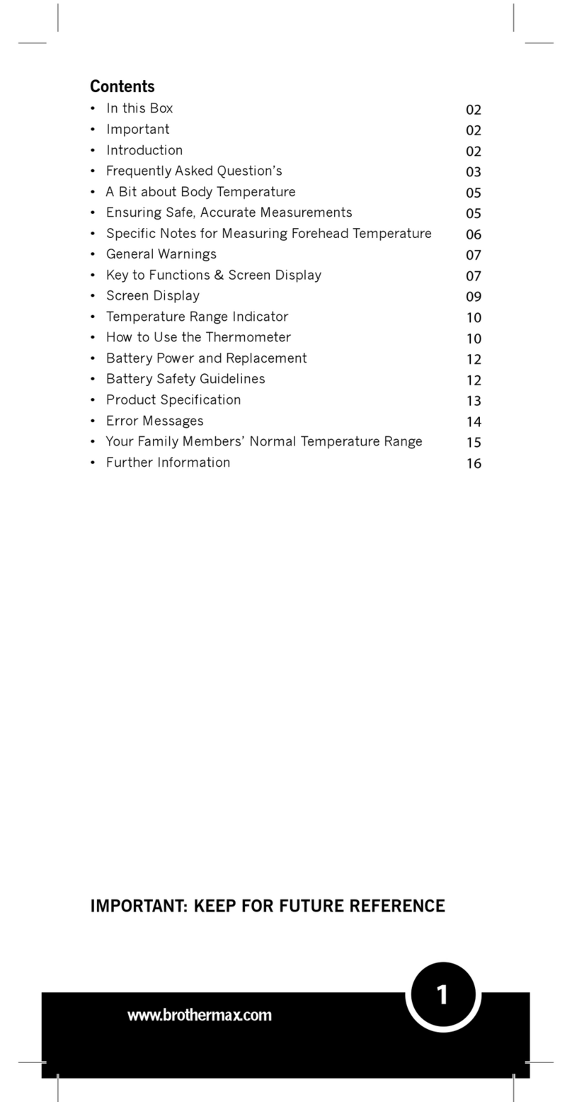 Brother Max Thermometer Manual de usuario