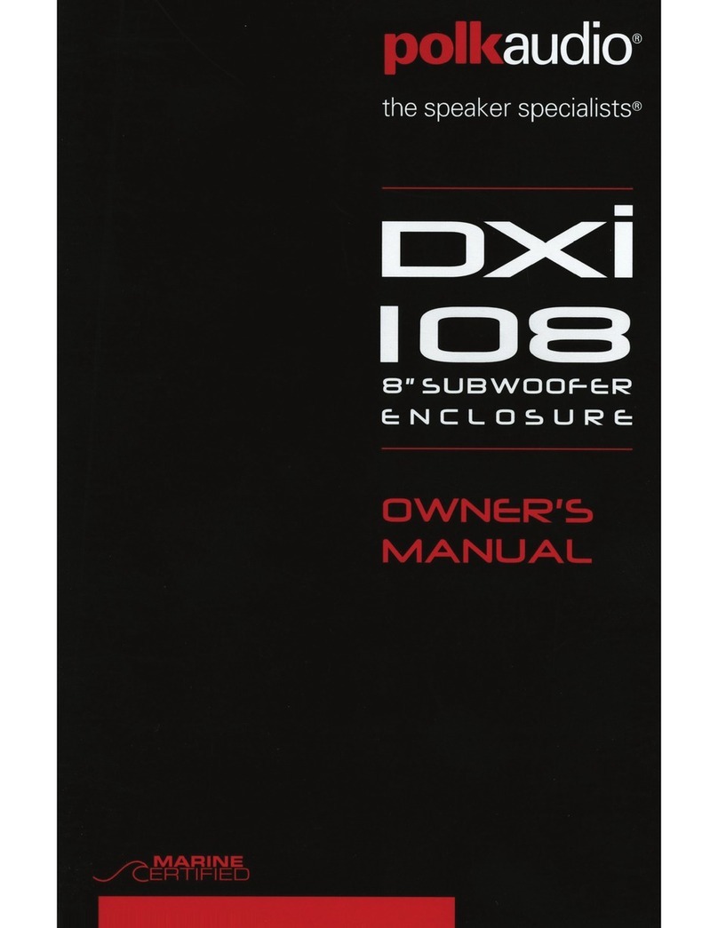 Polk Audio DXi 108 Manual de usuario Polk Audio DXi 108 Manual de usuario
