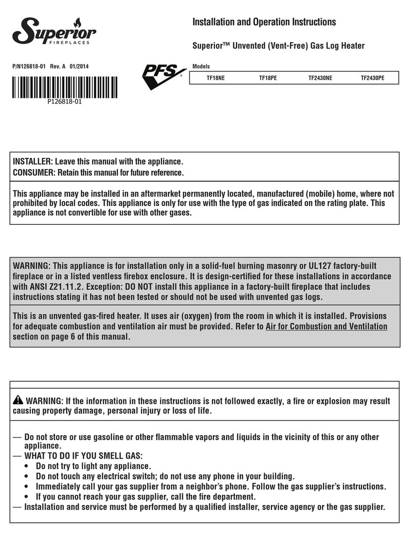 Superior TF18NE Manual de usuario