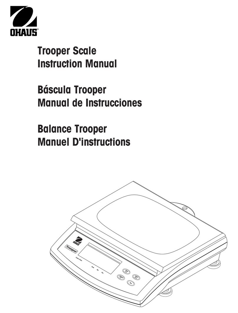 OHAUS TROOPER SCALE Manual de usuario