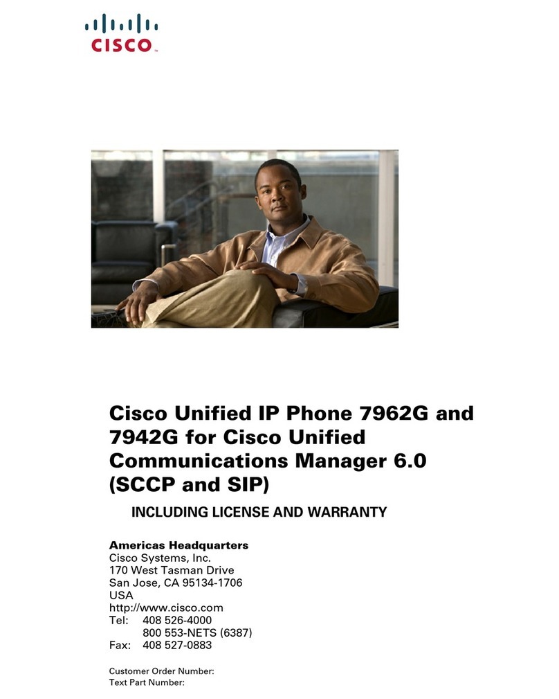 Cisco 7962G - Unified IP Phone VoIP Manual de usuario