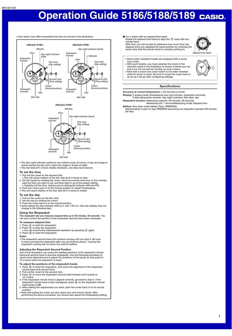 Casio 5186 Manual de usuario