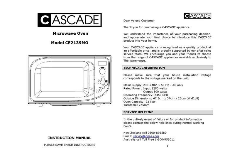 Cascade CE2139MO Manual de usuario