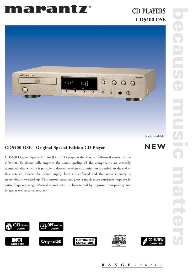 Marantz CD5400 OSE Manual de usuario
