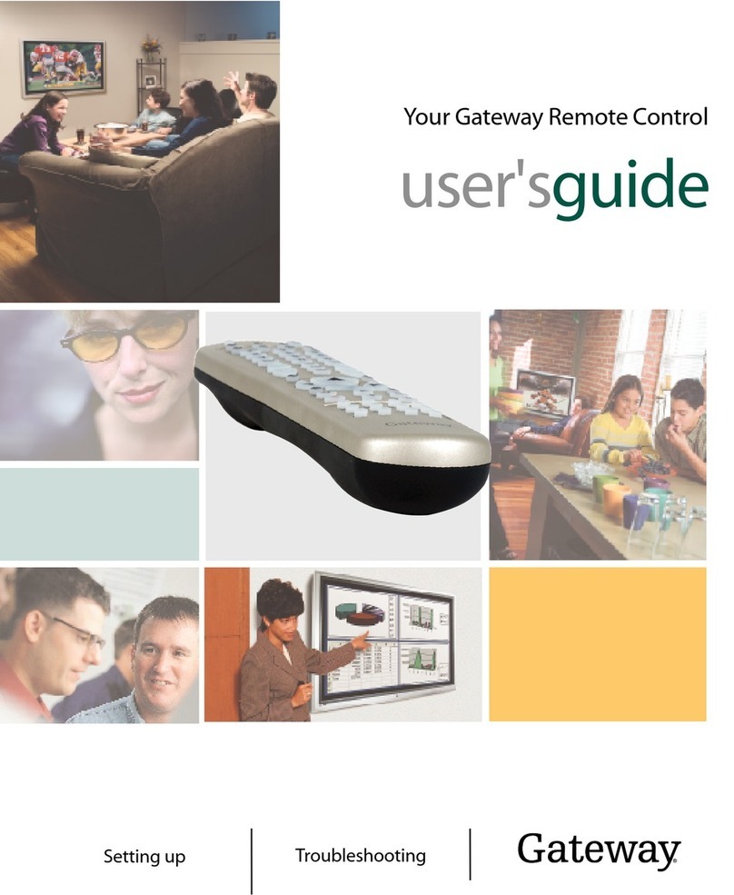 Gateway Remote Control Manual de usuario