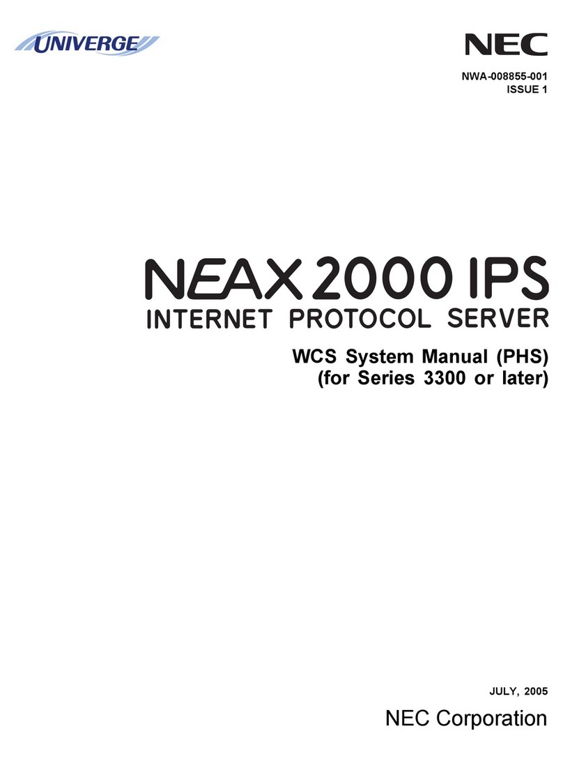 NEC UNIVERGE NEAX 2000 IPS Manual de usuario