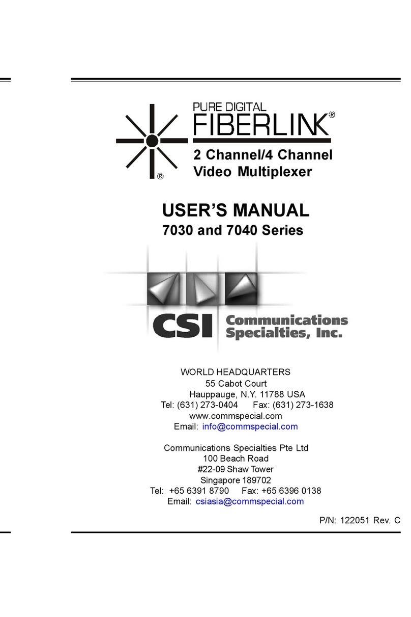 CSI 7030 Series Manual de usuario