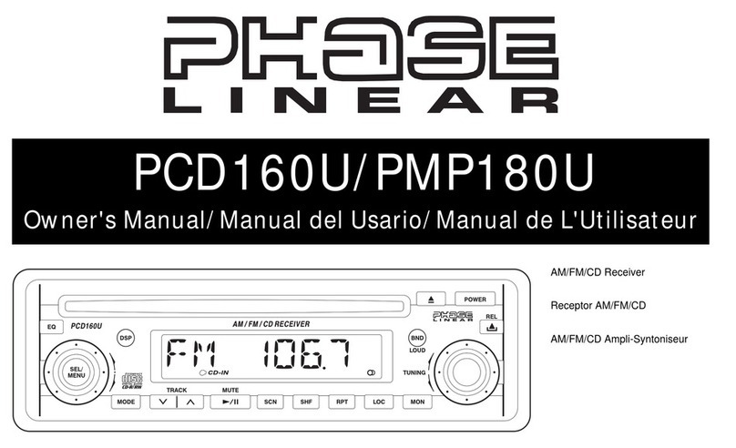 Phase Linear PCD160U Manual de usuario Phase Linear PCD160U Manual de usuario