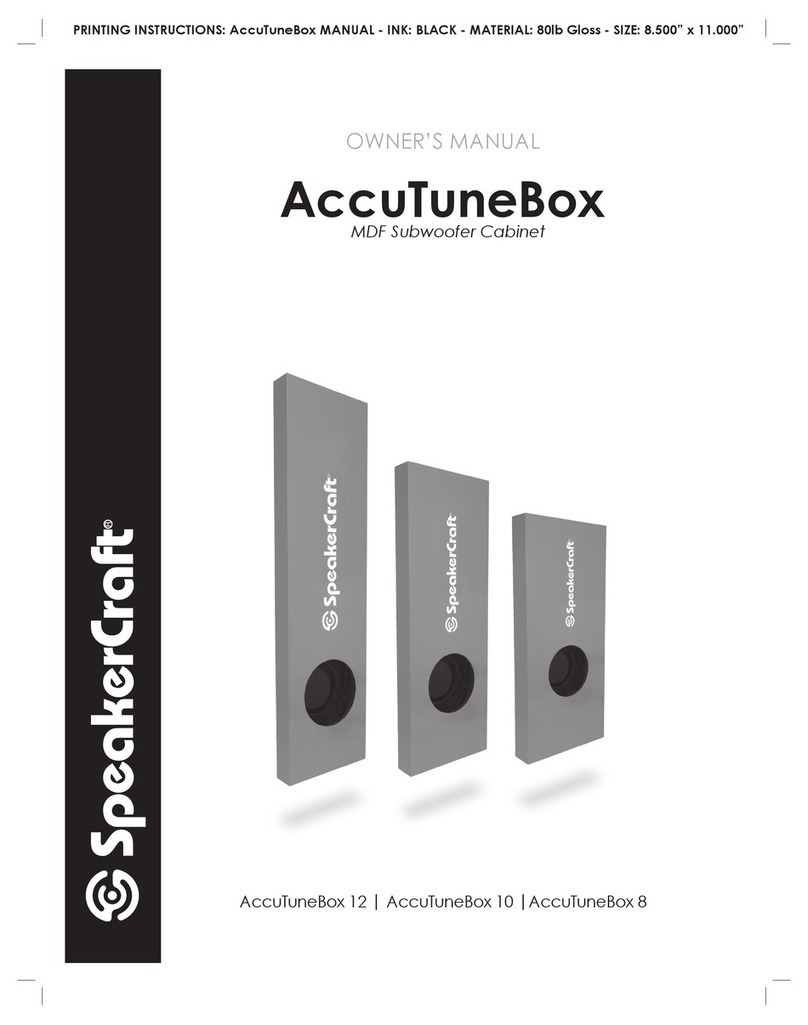 SpeakerCraft AccuTuneBox Manual de usuario