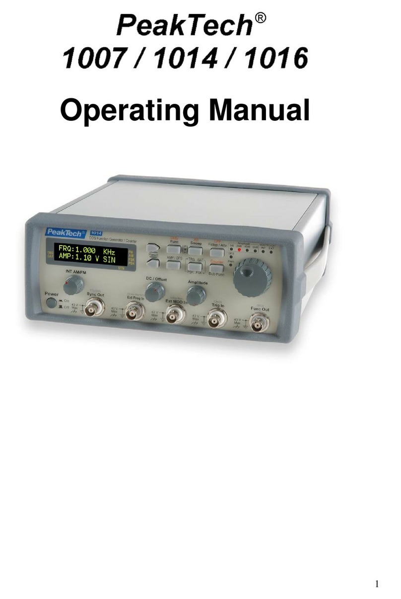 PeakTech 1007 Manual de usuario