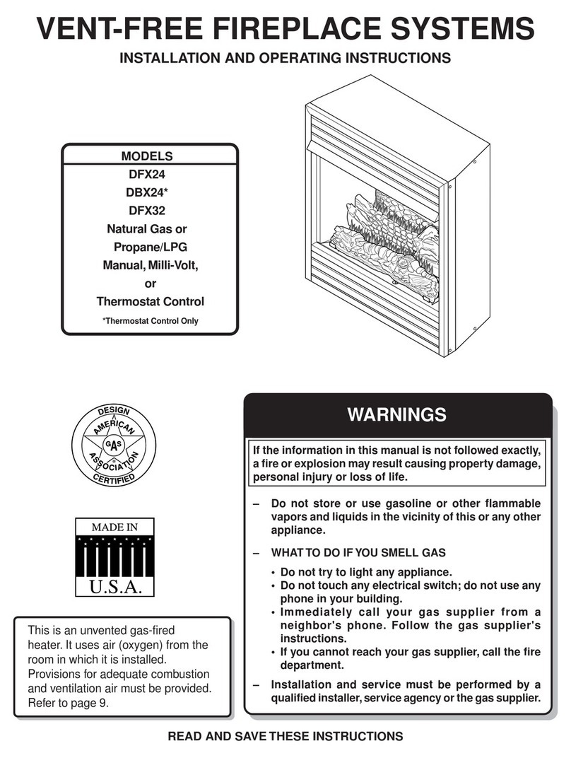 Monessen Hearth DFX24 Manual de usuario Monessen Hearth DFX24 Manual de usuario