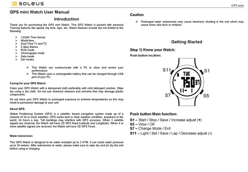 Soleus Air GPS mini Watch Manual de usuario