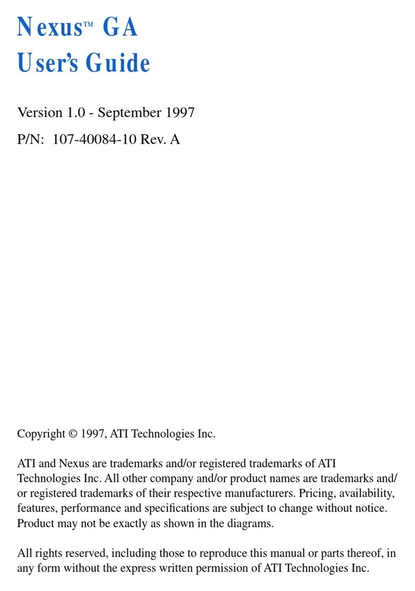 ATI Technologies Nexus GA Manual de usuario ATI Technologies Nexus GA Manual de usuario