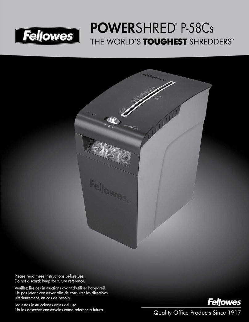 Fellowes POWERSHRED P-58Cs Manual de usuario