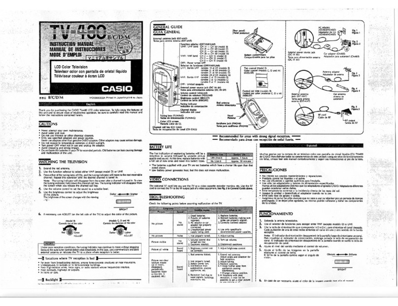 Casio TV-480 Manual de usuario