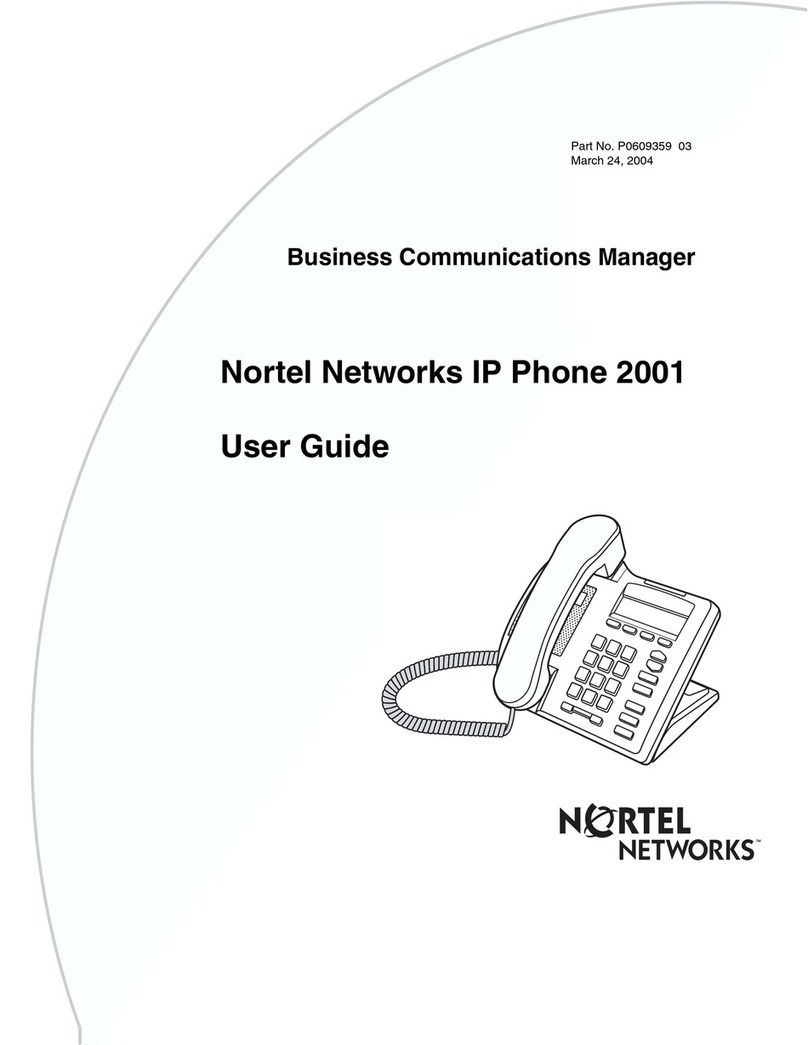 Nortel 2001 Manual de usuario