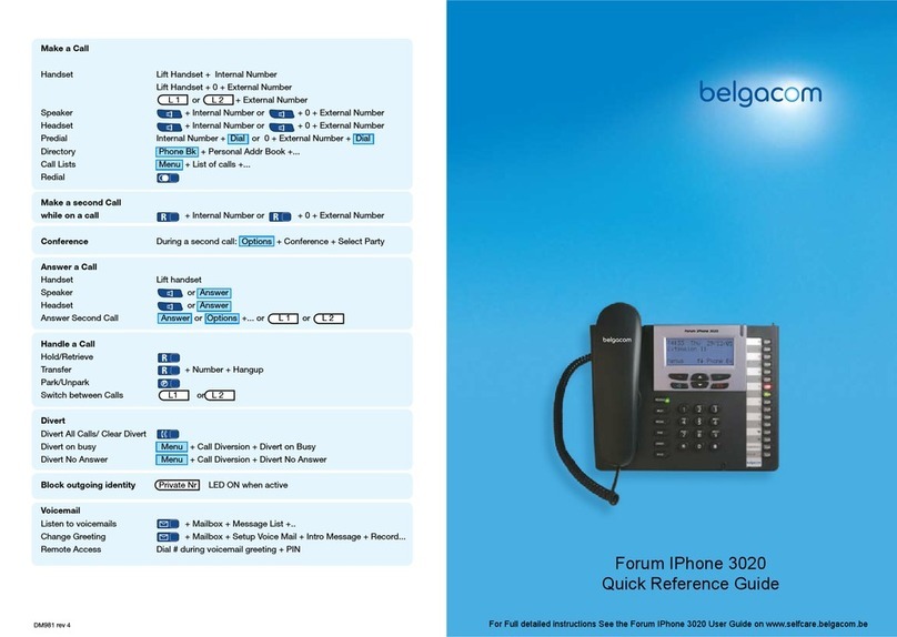 BELGACOM Forum IPhone 3020 Manual de usuario