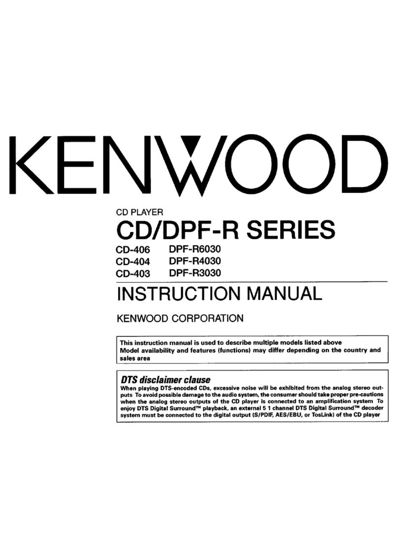Kenwood CD-406 Manual de usuario Kenwood CD-406 Manual de usuario
