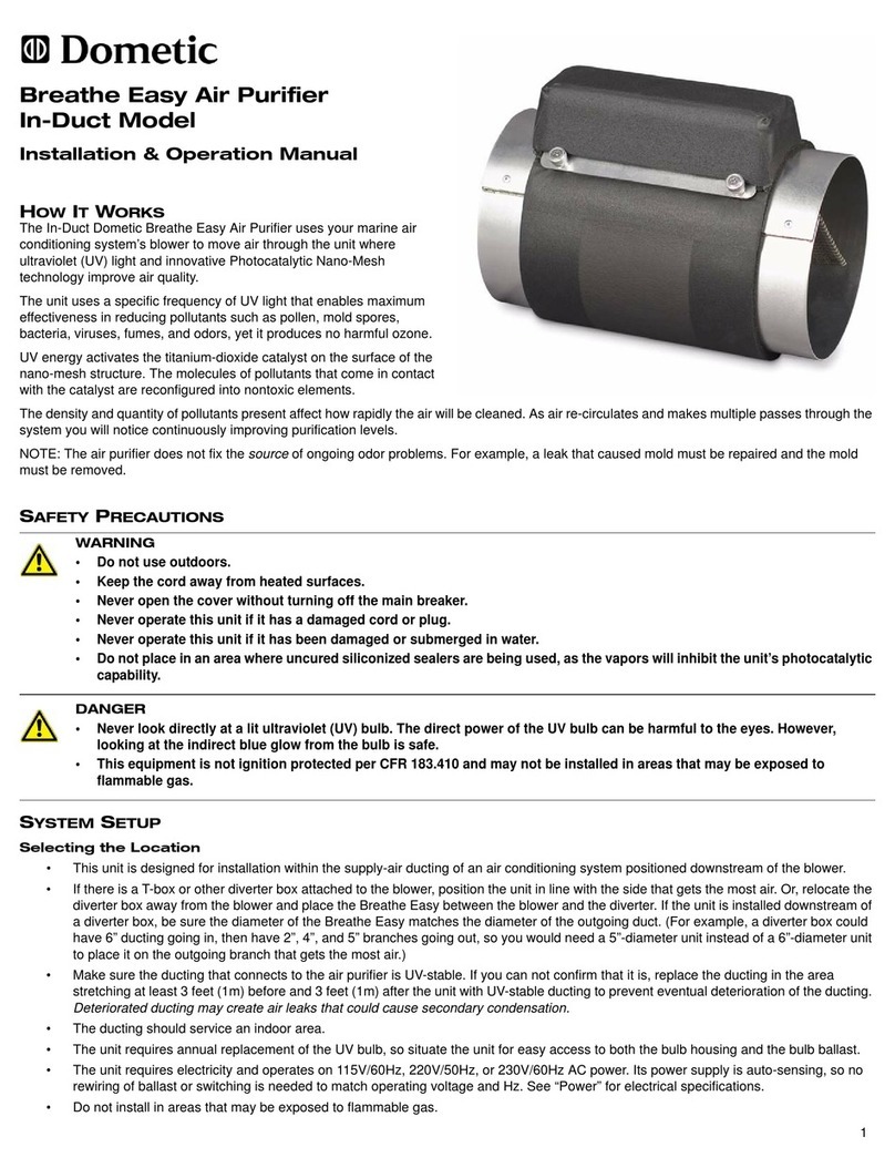 Dometic In-Duct Model Manual de usuario