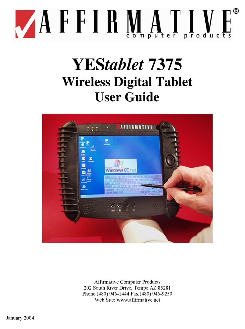 Affirmative YEStablet 7375 Manual de usuario