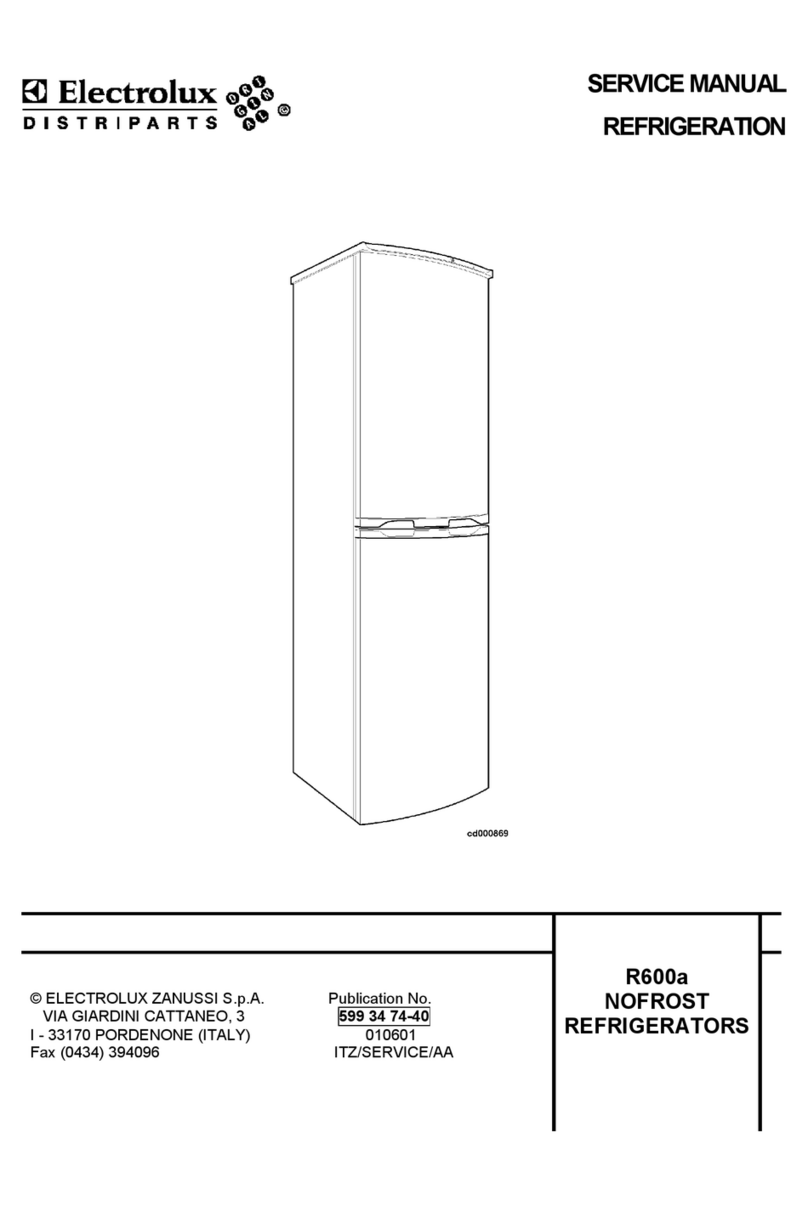 Electrolux R600a Manual de usuario