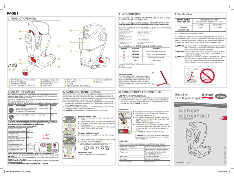 Britax KIDFIX XP Manual de usuario