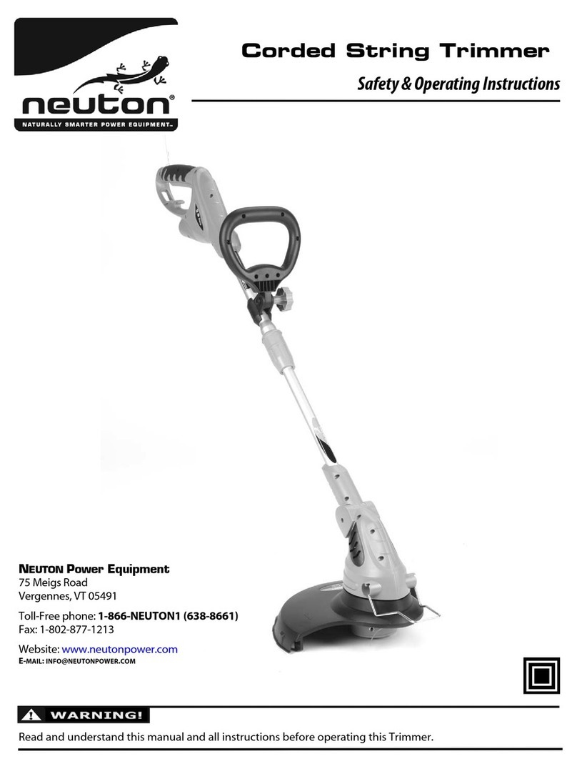Neuton Corded String Trimmer Guía de inicio rápido
